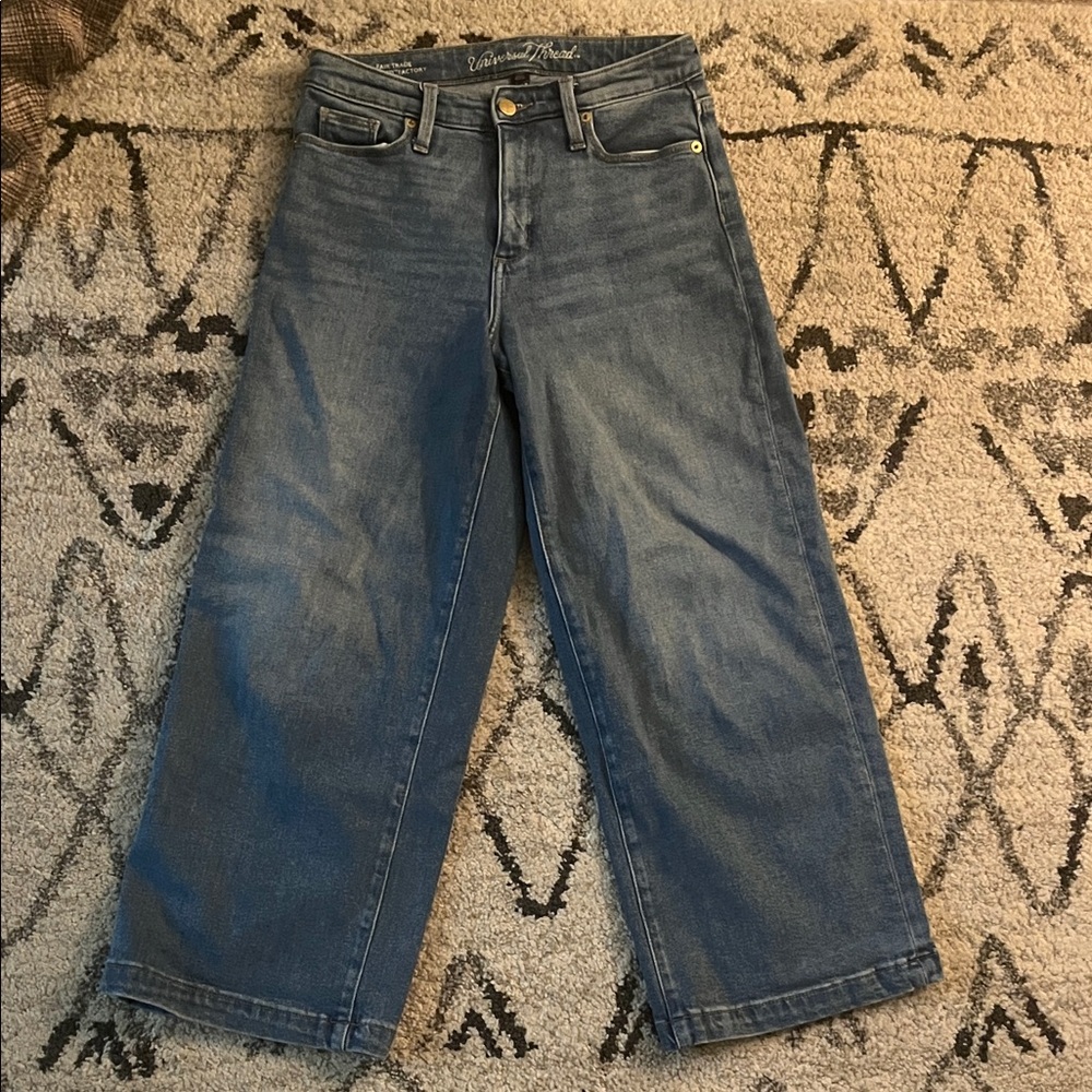 Universal Thread High Rise Ankle Wide Leg Jeans